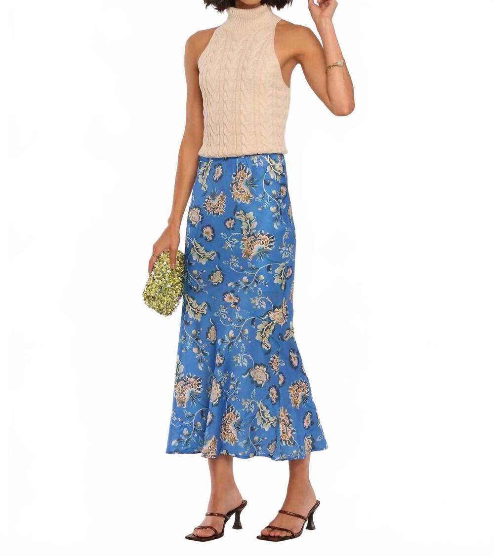 NEW HEARTLOOM fiona midi skirt in azure